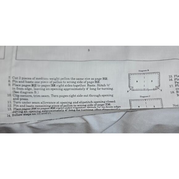 Vintage Cut & Sew Storybook Cottontail Corner Easter Bunny Cranston Uncut Fabric - Picture 5 of 12